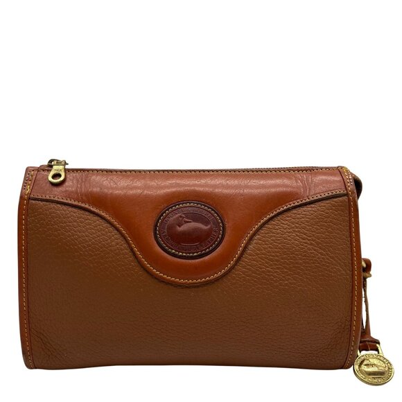 Dooney & Bourke Brown Leather Crossbody Bag - Picture 1 of 12